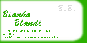 bianka blandl business card